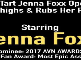 Ebony Tart Jenna Foxx starts Her Dark Thighs & Rubs Her