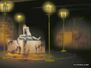 Hentaý anime blondinka mugallym bouncing on student